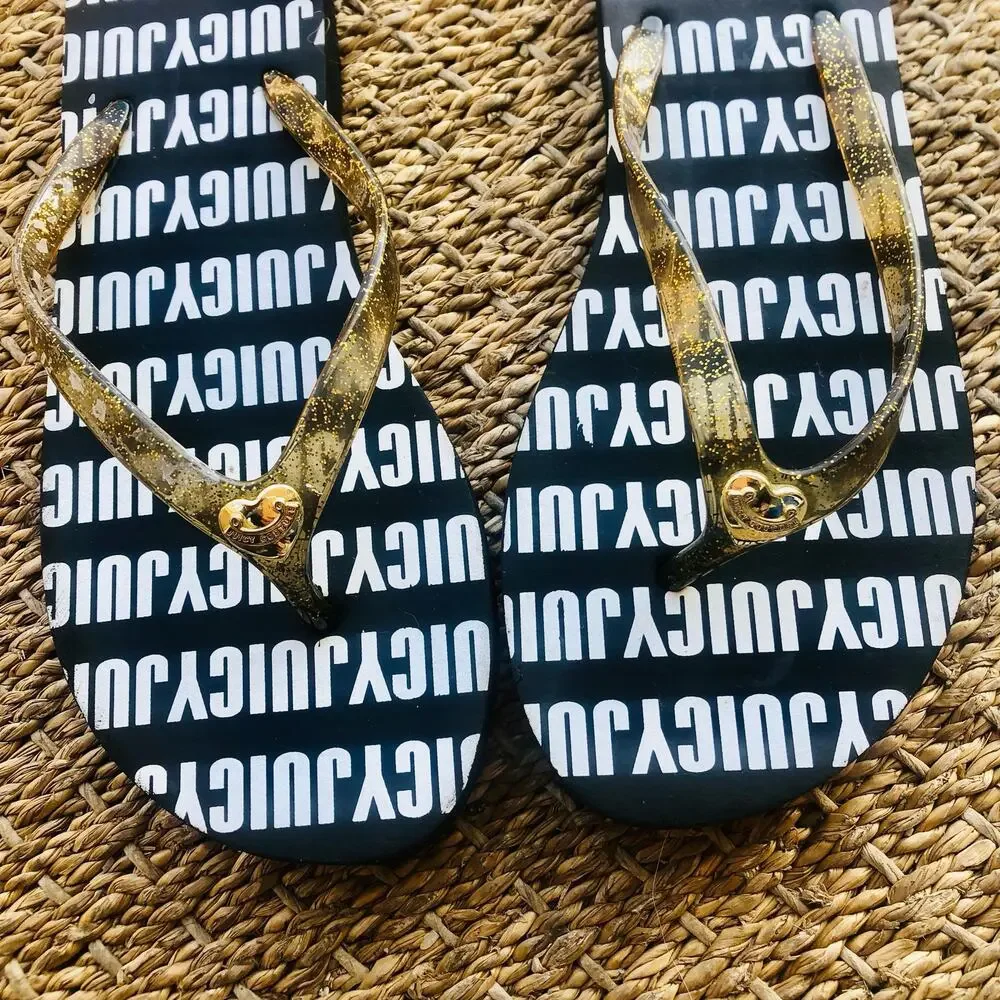 Juicy Couture Flip Flops size 7/8 - Picture 5 of 5